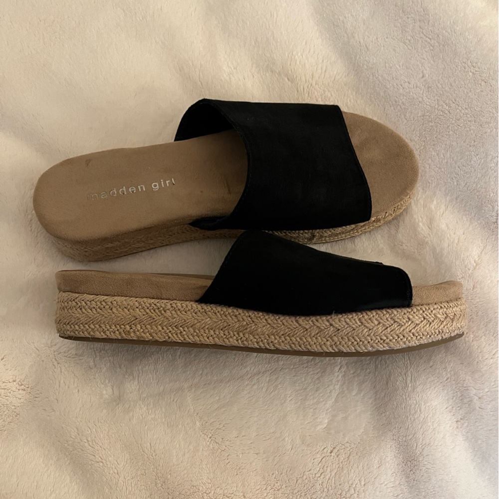 Madden Girl | Elite espadrille short platform sandals.